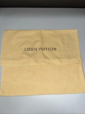 Louis Vuitton Beige Canvas Logo Dust Pouch